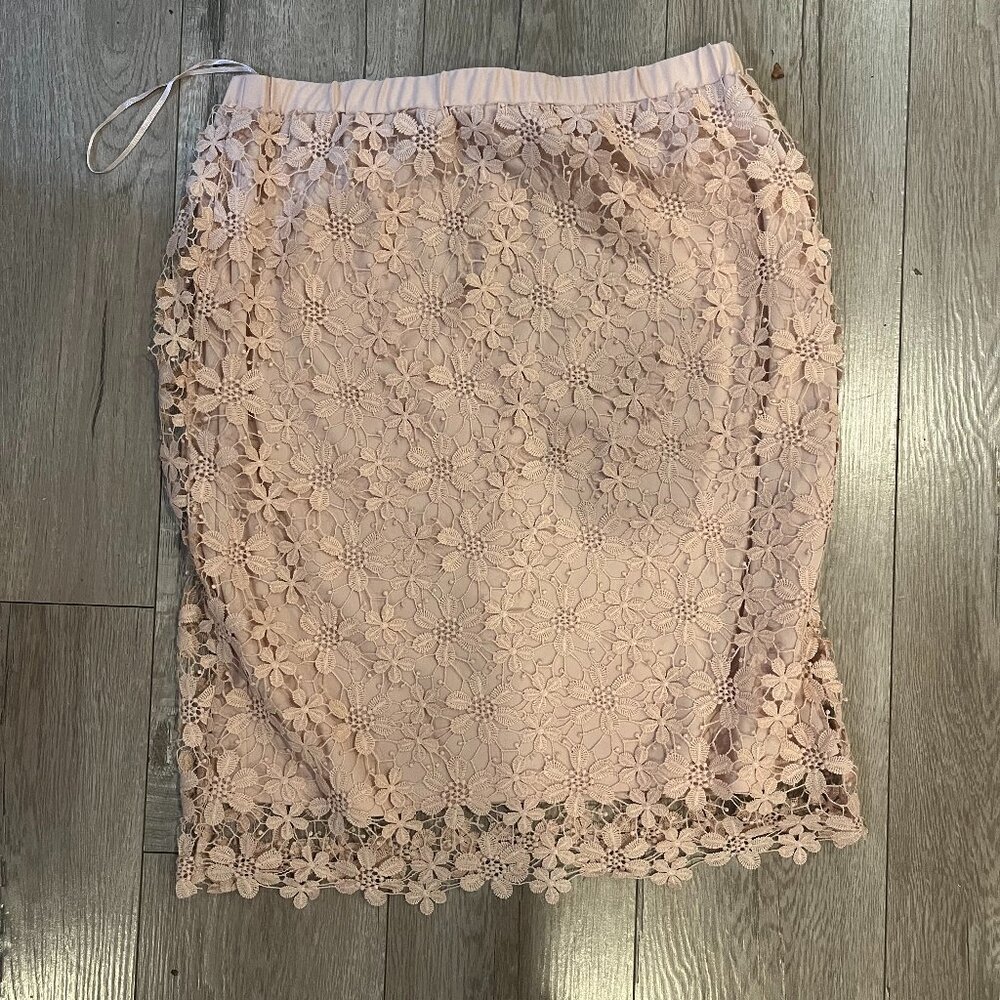 Light pink, lacey, Adiva skirt, lightly worn, size small